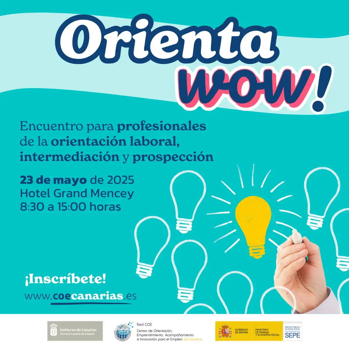 Orienta-WOW! Jornada para profesionales de orientación laboral, intermediación y prospección de Canarias
