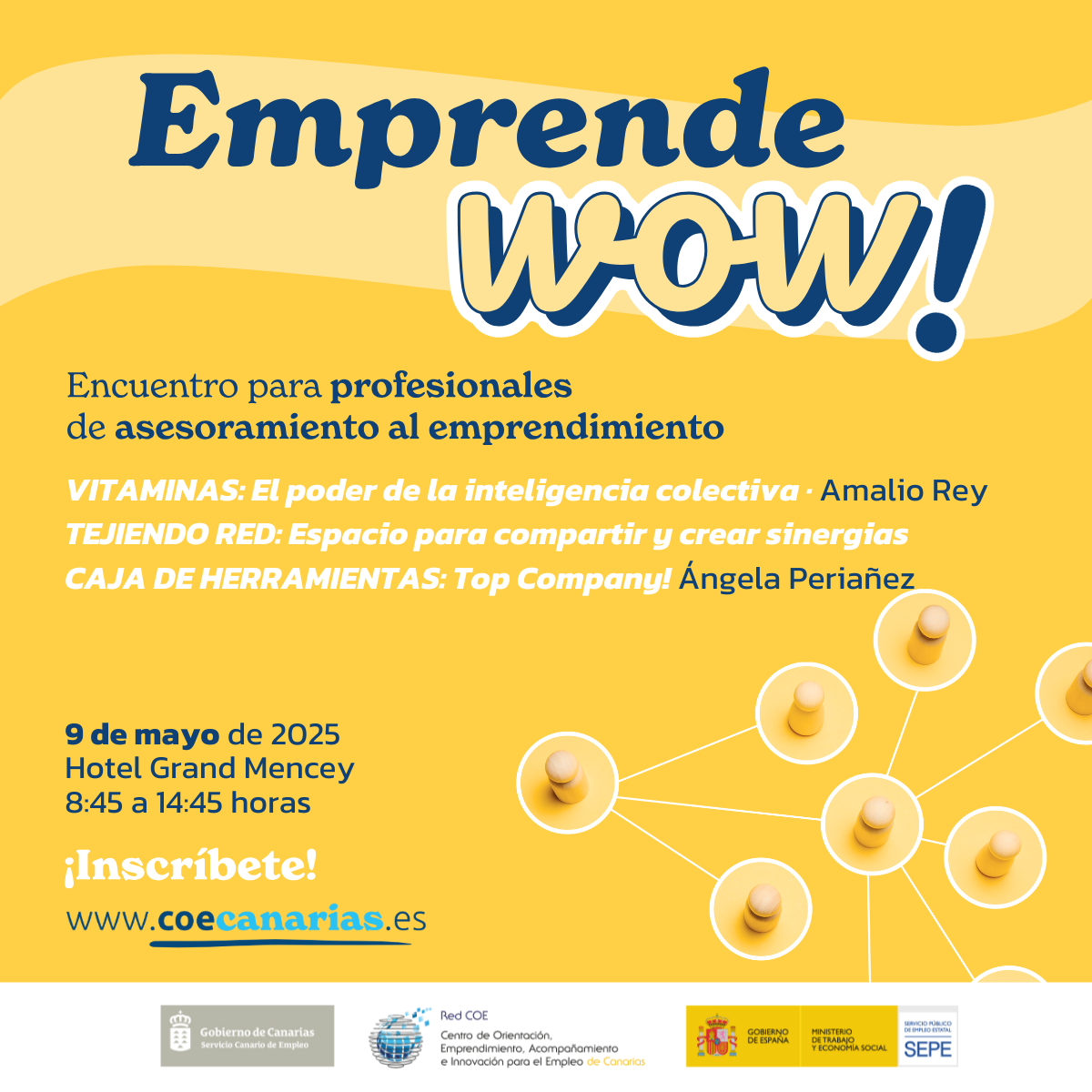 cartel jornada para asesores al emprendimiento de Canarias